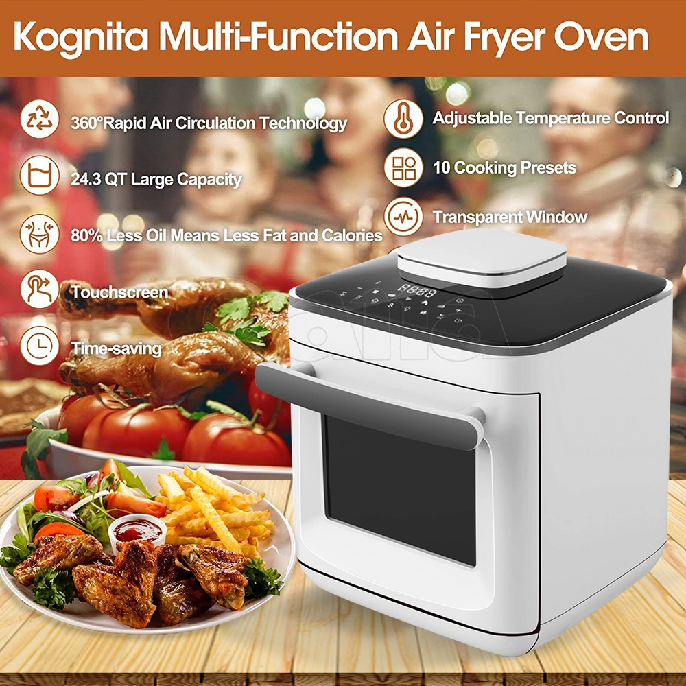 Qana Hot Sale All in 1 Multifunctional Hot Air Circulation Stainless Steel Digital Steaming Air Fryers Oven