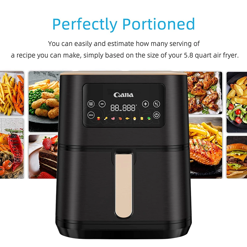 Qana All in 1 New Design Multi-Function Air Fryer Wholesale Familiy Size Capacity 5.8L Air Fryer Oven