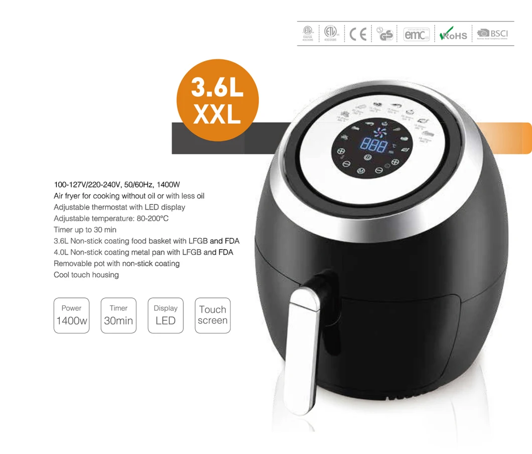Fast Delivery 3.6L Digital Power Oven Air Fryer XXL