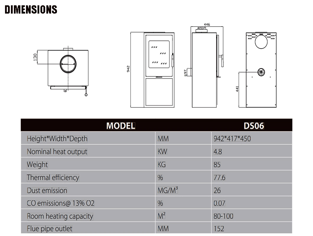 Room Indoor Free Standing Electric Gas Cast Iron Heater Stove Fireplace Fire Heaters