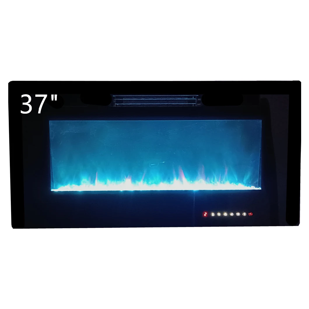 36 Inch Home Built-in Fireplace Wall-Mounted Ultra-Thin LED Electronic Heating 3D Fireplace