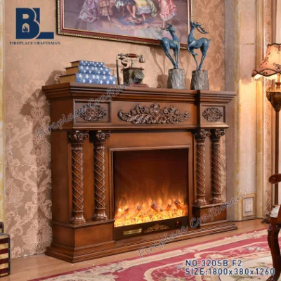 自立型 3D ポータブル木の炎の家庭用電気暖炉